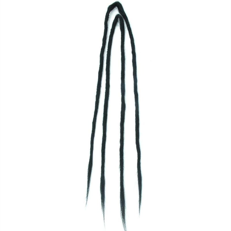 Dsoar Double Ended Dreadlocks Extensions Handmade Synthetic Dreads 20 Inch 10 Strands/Pack Crochet Braiding Hair (40 inch, 1#/Black Color) - Image 5